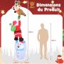 Inflatable Christmas decoration, 3 sets of LED lights, 100 × 170 × 308 cm