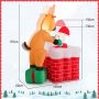 Inflatable Christmas decoration, with LED lighting, 100 × 60 × 155 cm