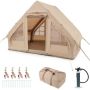 Inflatable Camping Tent, 4-6 People, Sand, 295 × 207 × 202 cm