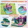 Inflatable children's slide with pool, 3 play areas, 327 × 392 × 270 cm