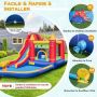 Inflatable Children's Play Castle, 9 in 1, Multicolored, 624 × 270 × 235 cm