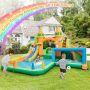 Inflatable water slide, 2 slides, 186 × 173 × 100.5 in