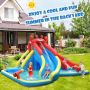 Inflatable water slide with climbing wall, 500x400x250 cm, 20 kg