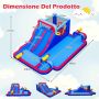 Inflatable water slide for children, double, for 2 children, 646 × 418 × 211 cm