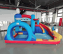 Inflatable water castle, With slide and pool, 370 × 360 × 204 cm