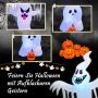 Inflatable Halloween pumpkin ghost, 3 RGB LED lights, 140 × 90 × 310 cm