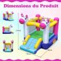 Inflatable playhouse, with slide and jumping area, 260 × 219 × 195 cm