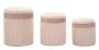 Tumbad Cortina, 3 tk, Roosa, Ø 40,5 × 49,5 cm – 35 × 42 cm – 31 × 38 cm