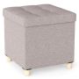 Pouf, 55 l storage, Sand, 45 × 45 × 45 cm