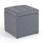 Storage pouf, 35 l, Grey, 40 × 40 × 40 cm