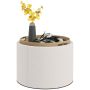 Pouf with storage box Homcom 56x56x42cm., cream color