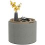 Pouf with storage box Homcom 56x56x42cm., gray