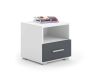 Nightstand Emi 40.5x37x40 cm, white / dark gray