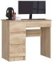 Arvutilaud A-7 CLP, vasakpoolne, 4 sahtlit, pruun, 90 × 77 × 50 cm