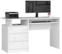 Arvutilaud AkordV2 CLP, 3 sahtlit, Valge, 135 × 77 × 60 cm