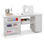 Desk, Folding Sewing Table, White, 158 × 75 × 50 cm