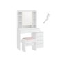 Dressing table with stool, white/pink