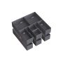 Set of 12 clothes storage boxes, dark grey