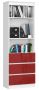Shelf NORE CLP R60, white/red