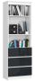 Shelf NORE CLP R60, white/black