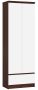 Shelf-cabinet NORE CLP R60, dark brown/white