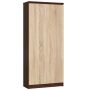 Shelf-cabinet NORE R80 CLP, dark brown/oak color