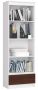 Shelf NORE R60 CLP, white/dark brown
