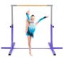 Adjustable gymnastics bar for children 85-145 cm, purple