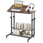 Height-adjustable computer desk, 4 casters, 80 × 50 × 63–89 cm