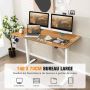 Height-adjustable desk, electric, Oak, 140 × 72–116 × 70 cm