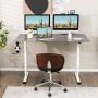 Height-adjustable desk, electric, Grey, 140 × 72–116 × 70 cm
