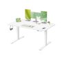 Reguleeritava kõrgusega laud VASAGLE LSD144KD02, elektriline, USB-C-ga, Valge, 140 × 72–120 × 80 cm