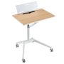 Height-adjustable stand, 4 casters, 71.1 × 76.2–106.7 × 48.3 cm