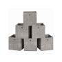 Set of 6 boxes 30x30x30cm., gray