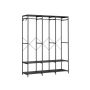 Open wardrobe 40x141x180cm., black