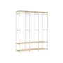 Open wardrobe 40x141x180cm., white/light brown