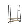 Clothes rack 100x45x160cm., black/light brown