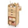 Wheel Storage Cart, 3 Drawers, 2 Shelves, 48 ​​× 86 × 33 cm