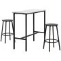 Set of 2 bar stools with tables Homcom, black/white