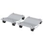 Set of 2 jacks Durhand 40.5x30x13.5cm., silver/black