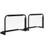 Set of 2 football goals Homcom 90x36x60cm., black