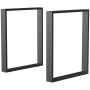 Set of 2 table legs Homcom 60x8x72cm., black