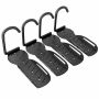 Set of 4 wall mounts for bicycles Sportnow 25.5x10.5x4cm., black