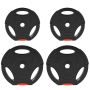 Set of 4 weight plates Sportnow, black/red