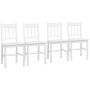Set of 4 dining chairs Homcom 41x46.5x85.5cm., white