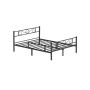 Bed frame 207.6x161.8x86.4cm., black