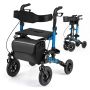 Roller with seat, 6 height levels, Blue