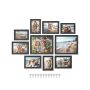 Set of 10 photo frames, black