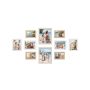 Set of 10 photo frames, white/light brown