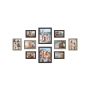 Set of 10 photo frames, assorted colors